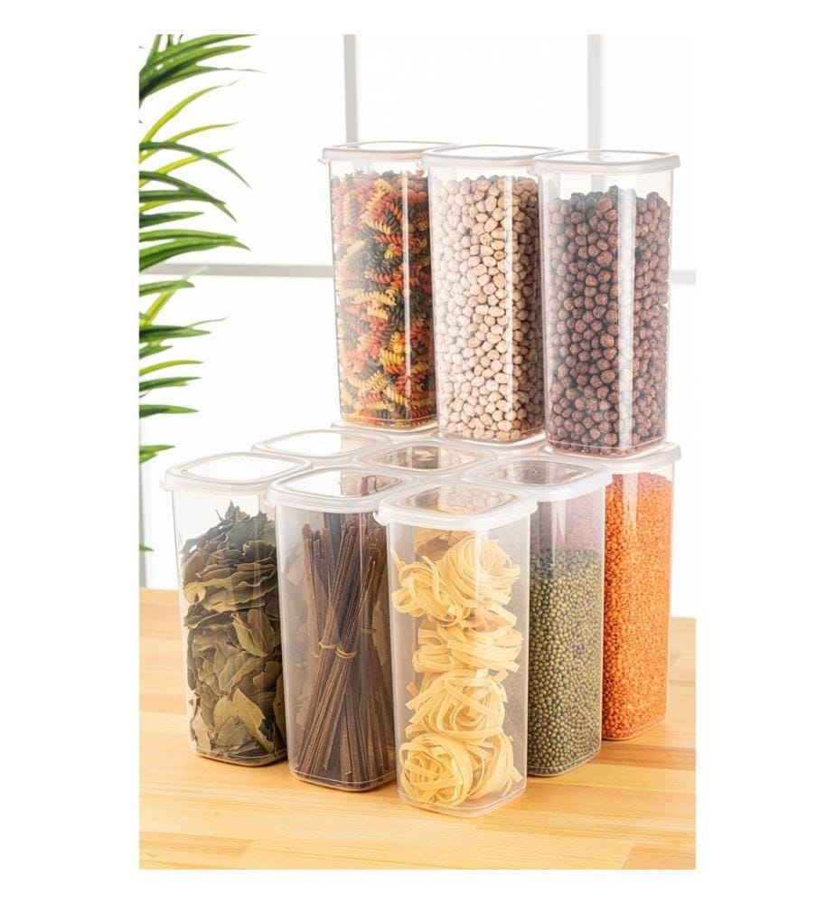 Boîte de rangement, 12 pièces, blanc, 100% Plastic
