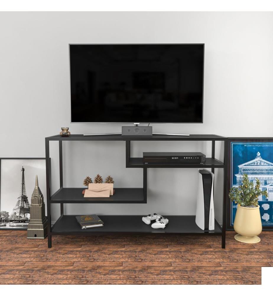 Antracit, Armoires De Télévision, 75X120X39 cm, Plaque De Particules Enrobée De Mélamine