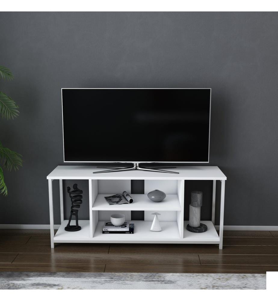 Blanc, Armoires Tv, 50,8X120X35 cm, Plaque De Particules Enrobée De Mélamine