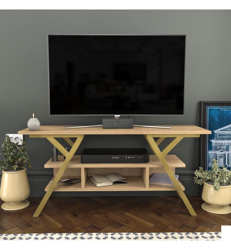 Or, Armoires De Télévision, 55X120X35 cm, Plaque De Particules Enrobée De Mélamine
