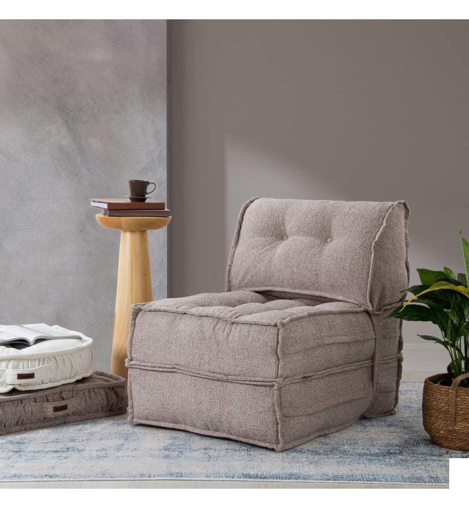 Canapé-lit 1 place, Light Brown, revêtement : 100% Boucle Fabric