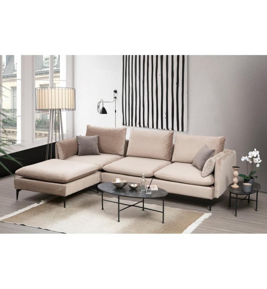 Beige, Canapé Lit, Bois Cadre De Hêtre , Panneau De Friperie