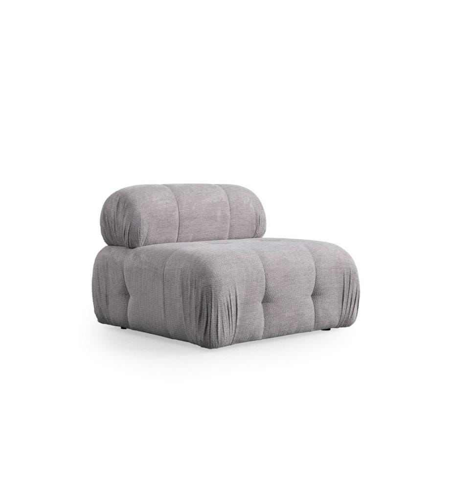 Canapé 1 place, gris clair, structure : BOIS DE HÊTRE / AGRAGÉ, tissu : 100 % POLYESTER, pieds en plastique