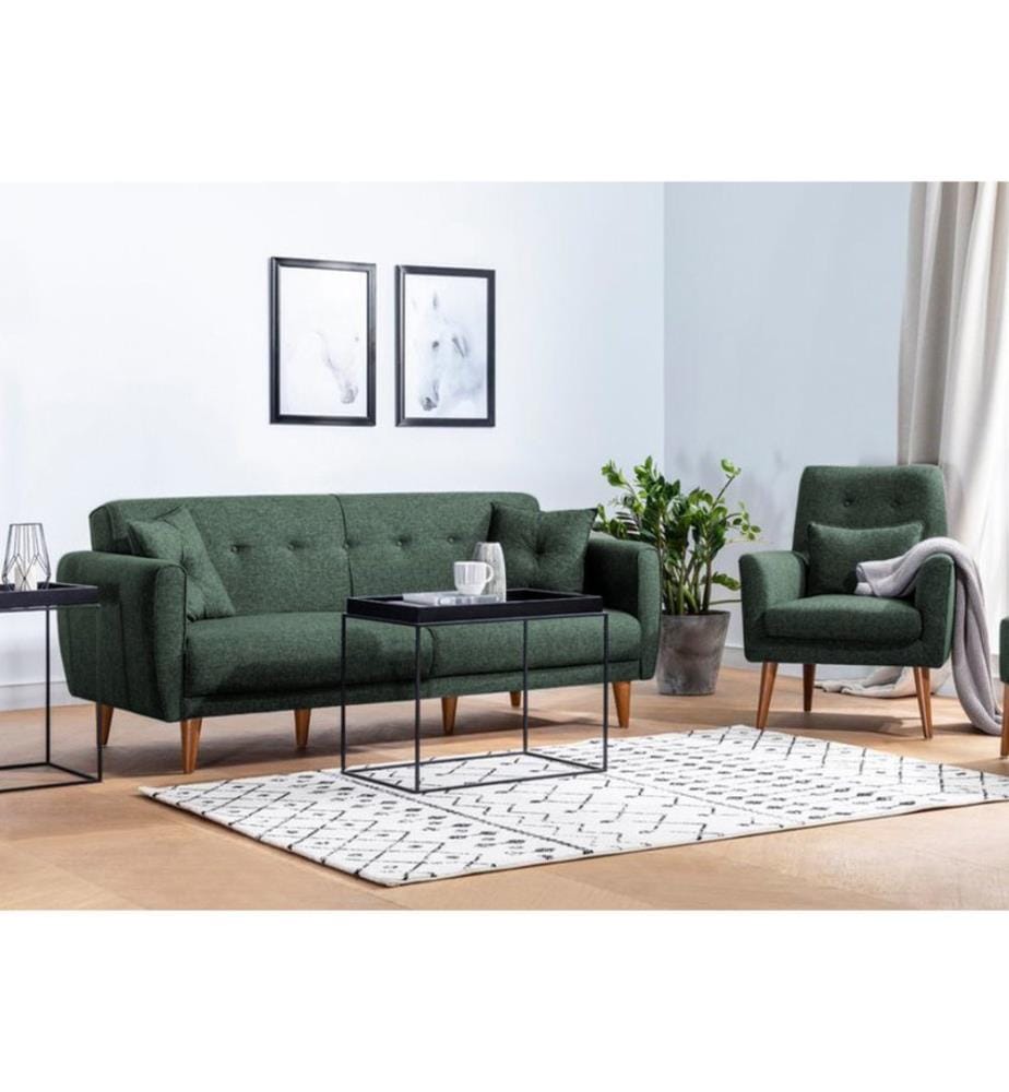 Vert, Canapé Lit, Bois Cadre De Calcul