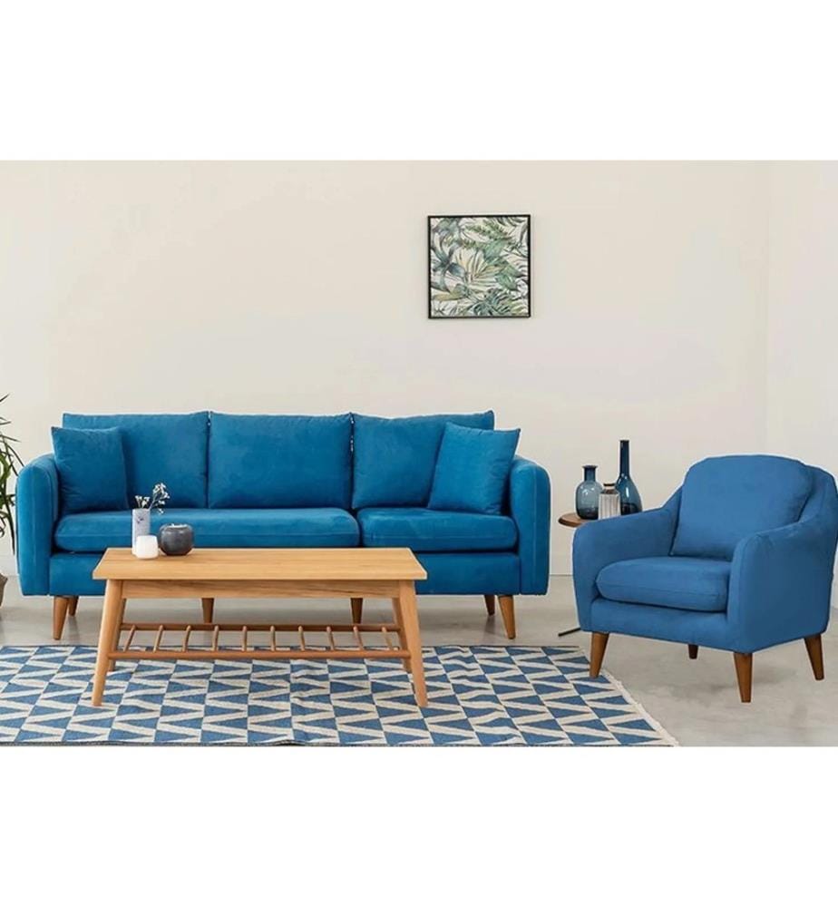 Bleu Foncé, Canapé Lit, Bois Cadre De Calcul