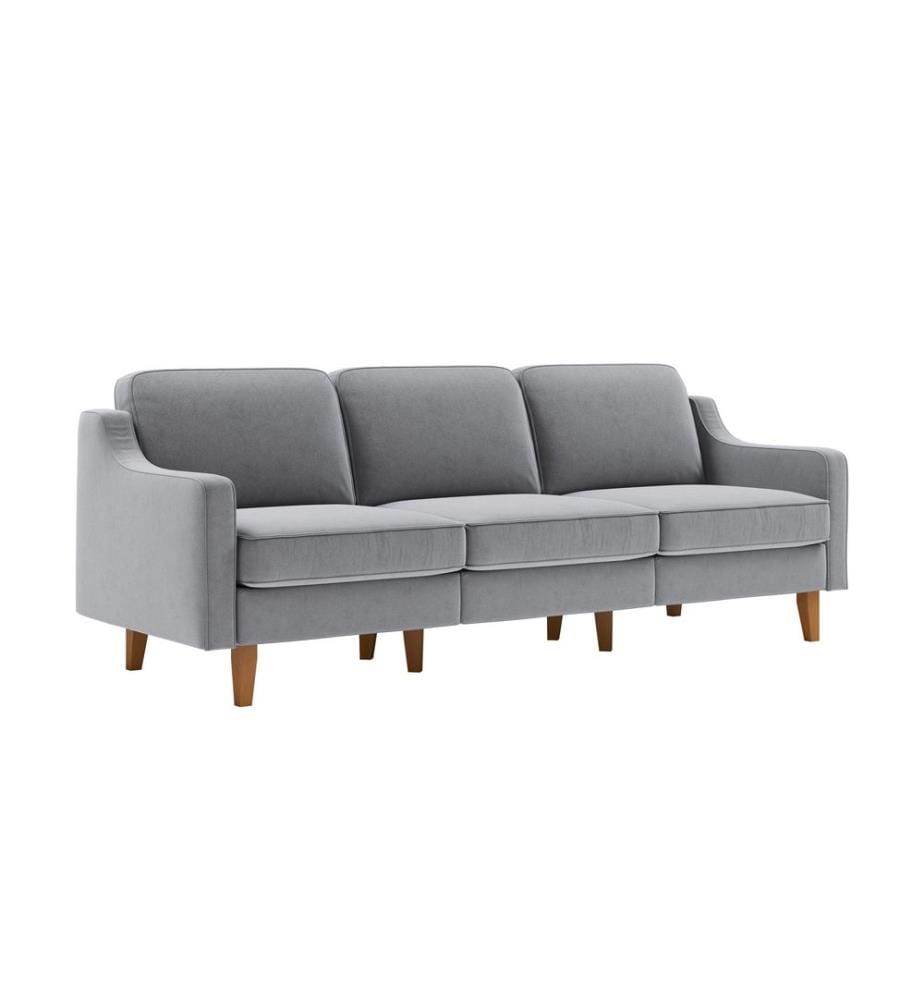 Canapé 3 places, gris brume, noyer, structure : 100 % ACIER