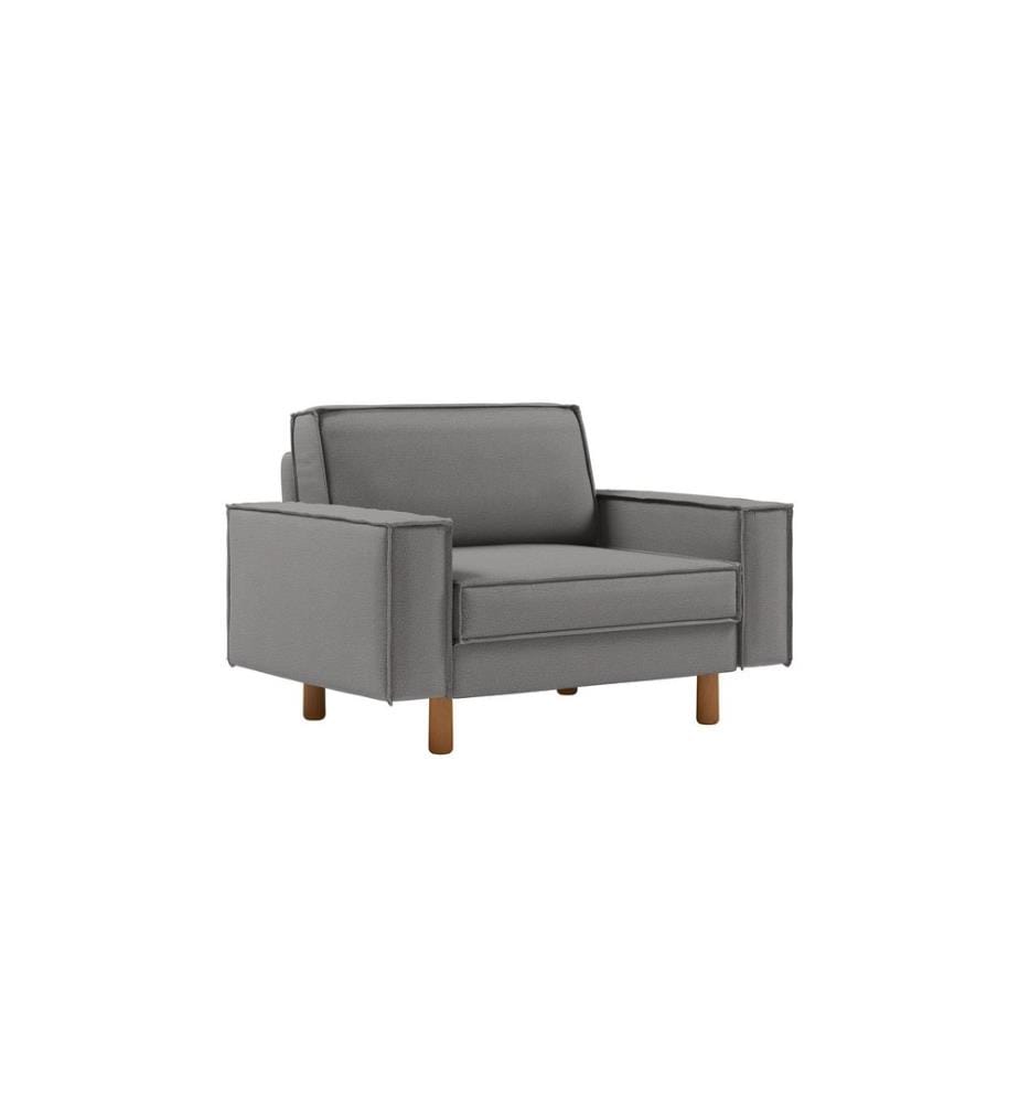 Canapé 1 place, couleur obsidienne, noyer, structure : 100 % ACIER