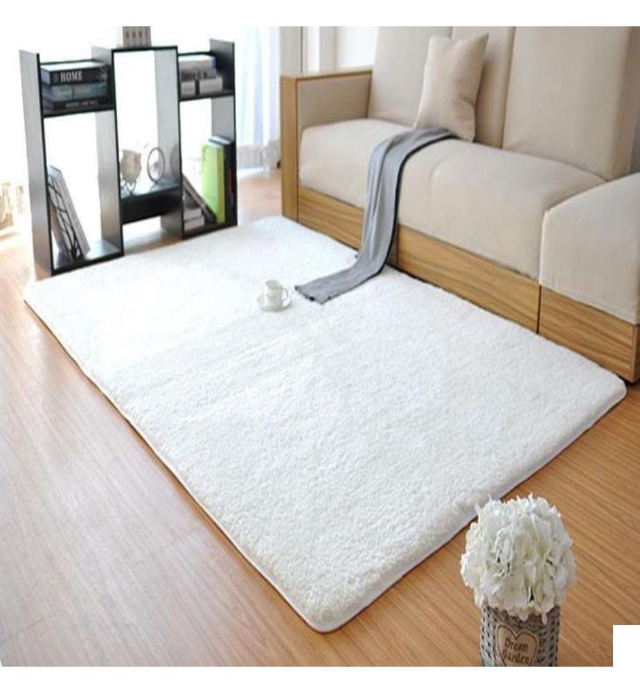 Tapis, 150 x 230, , blanc, polyester, hauteur des poils 20 mm