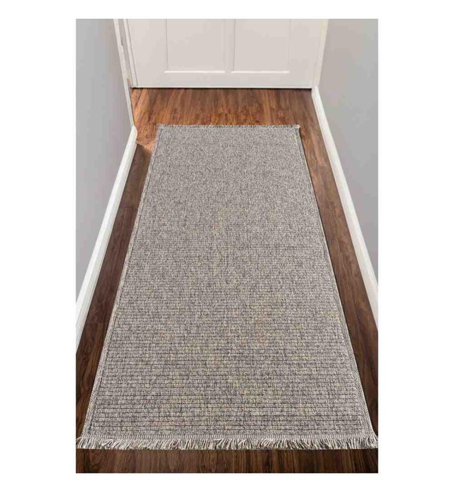 Tapis de hall, gris, 100% polypropylène, 200 x 500 cm