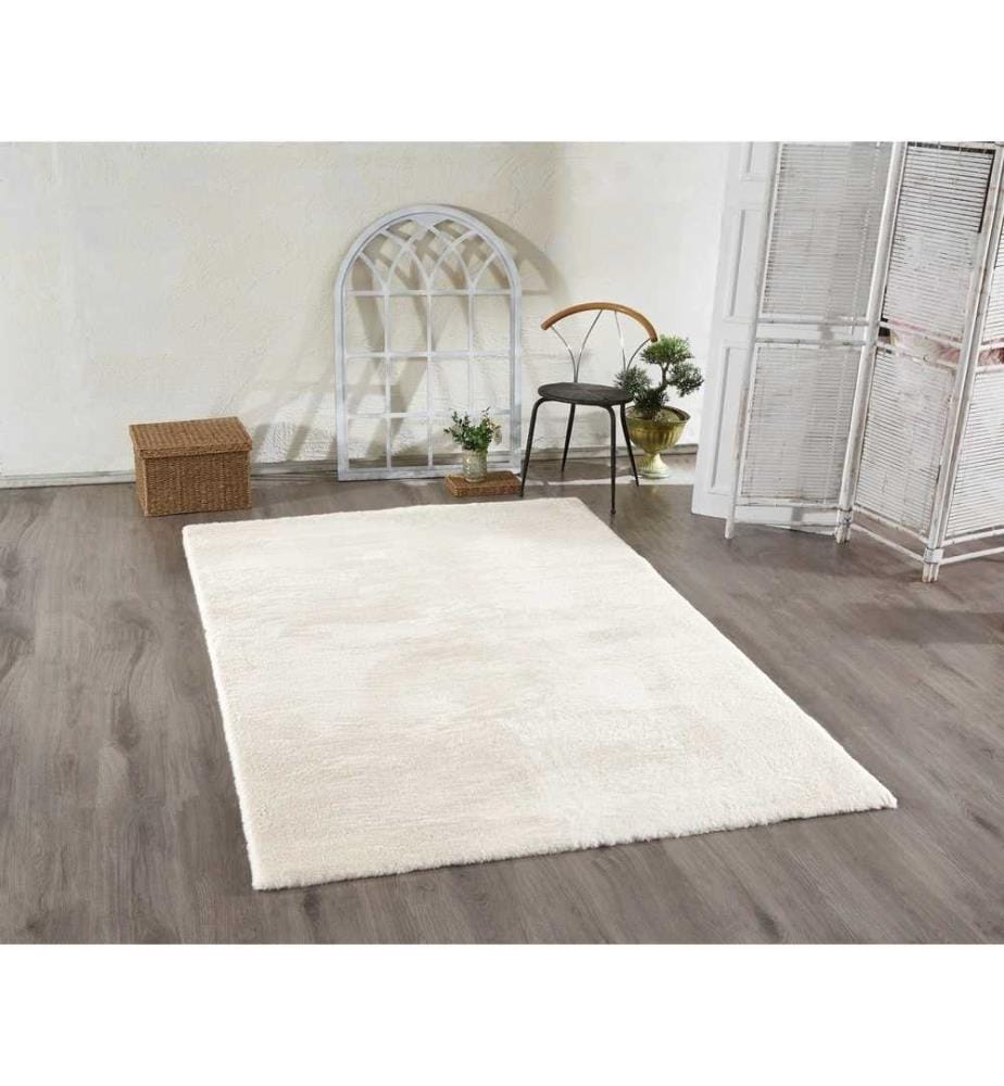 Tapis, beige, 100% polyester, 120 x 180 cm