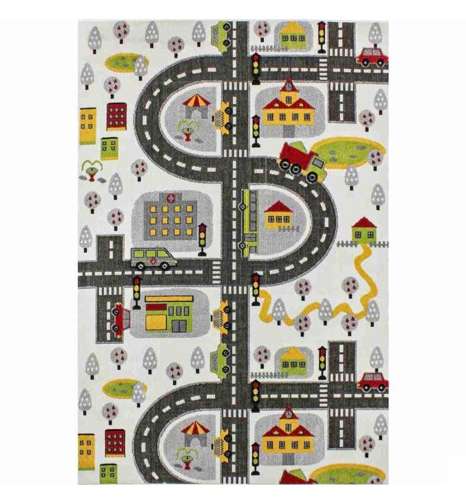 Tapis, blanc, 100% polyester, 80 x 300 cm