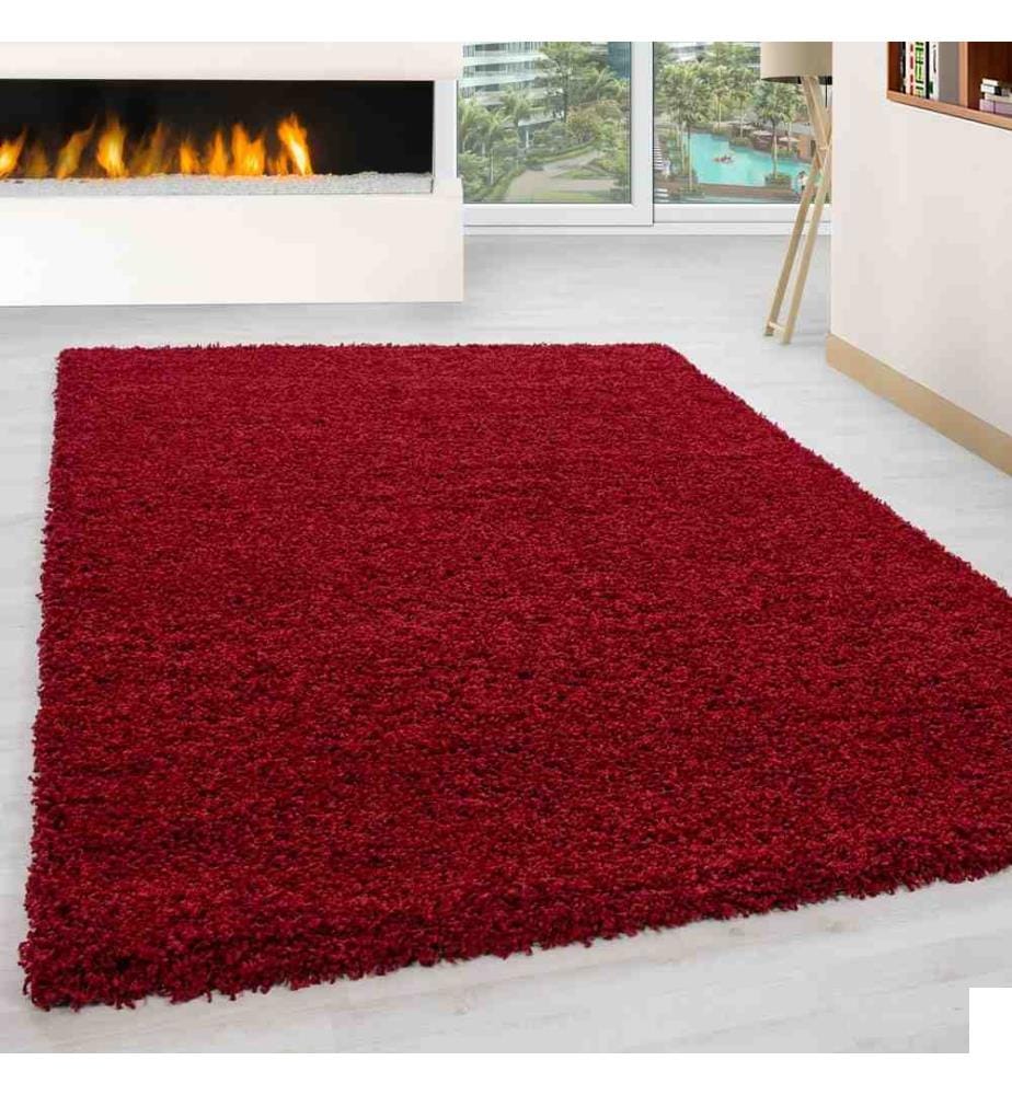 Tapis, rouge, 100% polypropylène, 80 x 250 cm