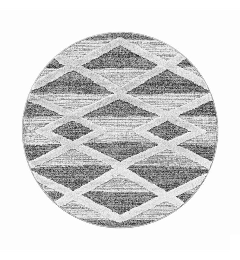 Tapis, gris, 100% polypropylène, 160 x 160 cm