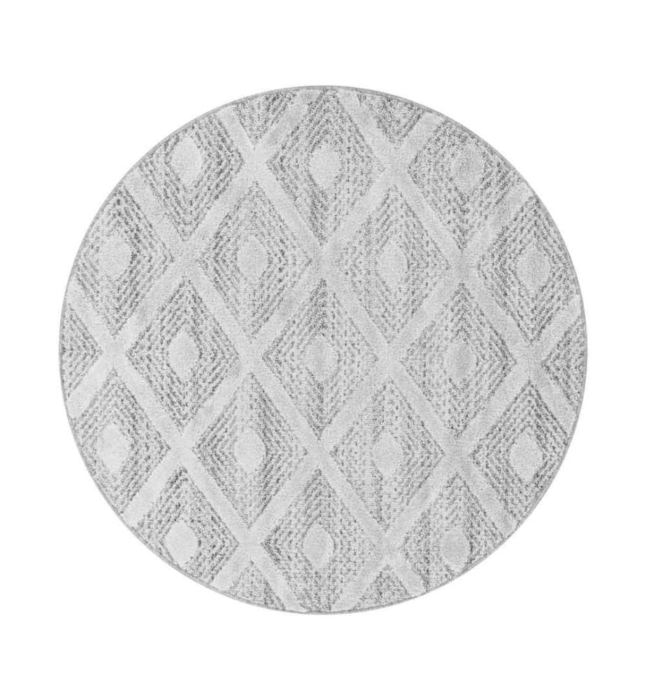 Tapis, gris, 100% polypropylène, 80 x 80 cm