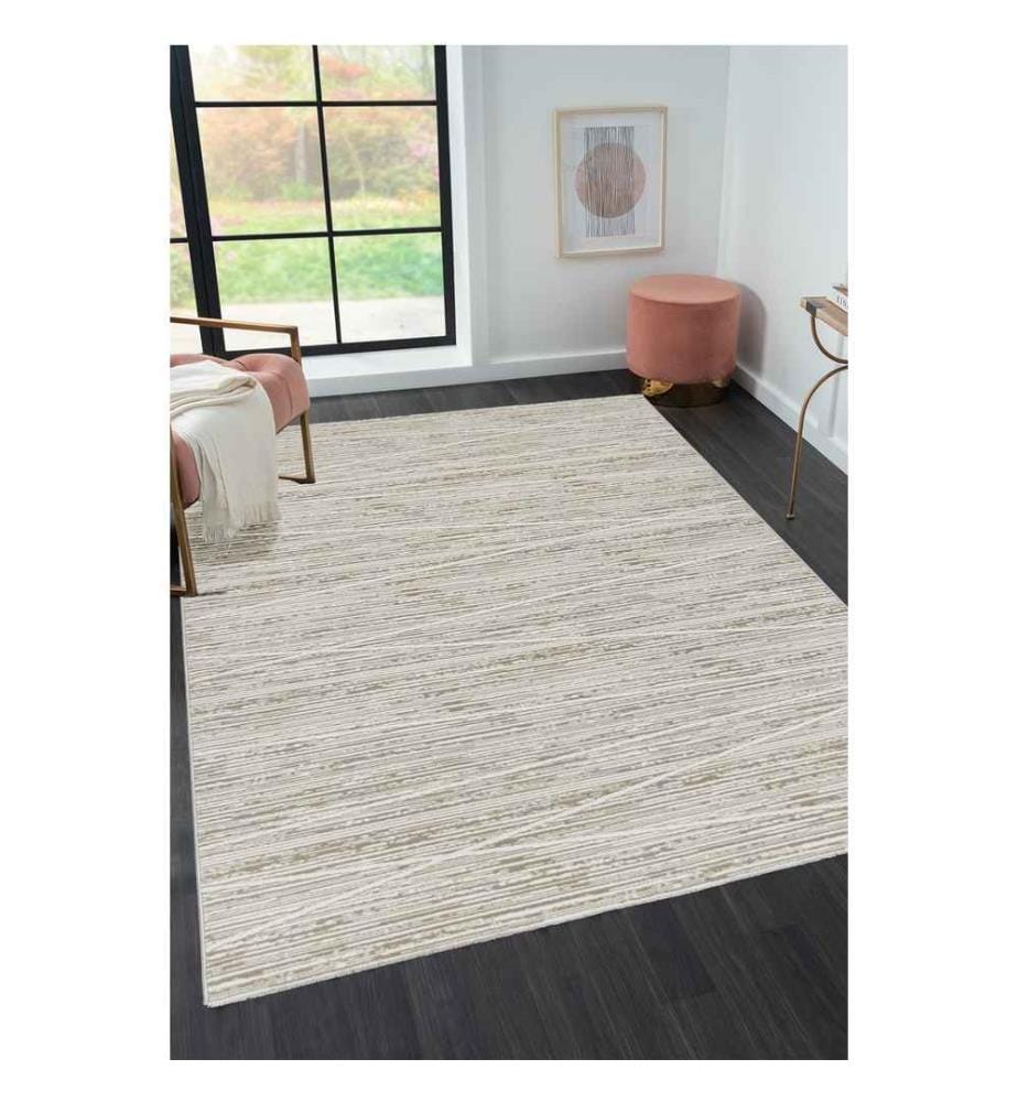 Tapis, beige, 100% polyester, 200 x 290 cm