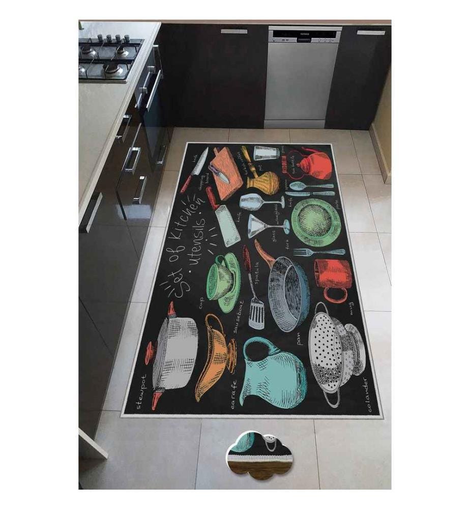 Tapis, Multicolore, 100% Polyester, 60 x 100 cm