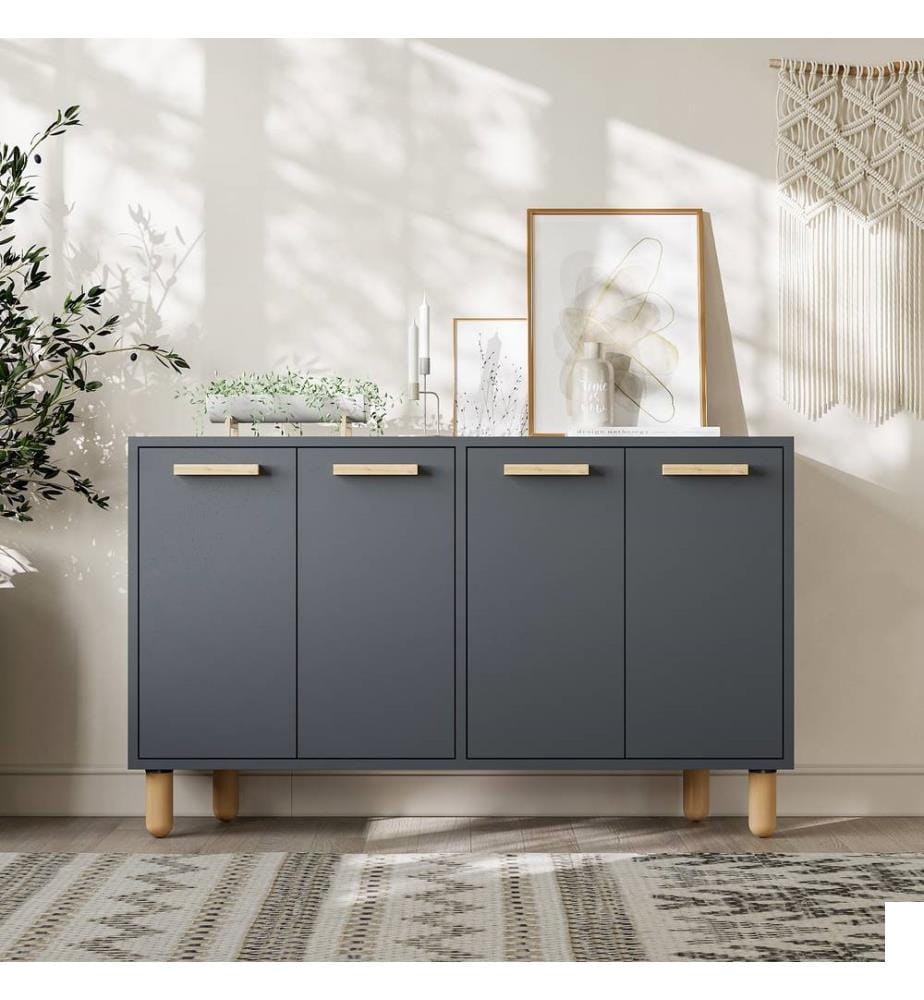 Console, anthracite, panneau de particules 100 % mélaminé