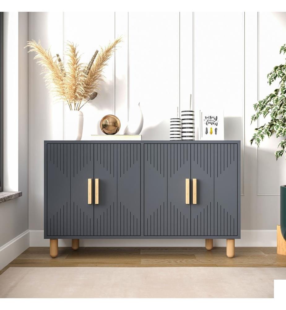 Console, anthracite, panneau de particules 100 % mélaminé