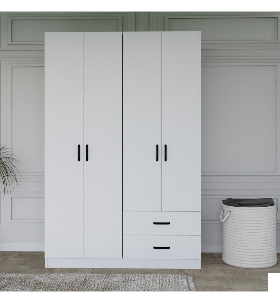 Armoire, blanc mat, 100% Melamine Particle Board
