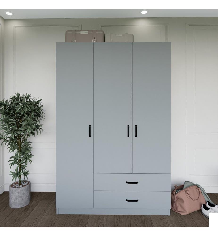 Armoire, Grey, 100% Melamine Coated Particle Board