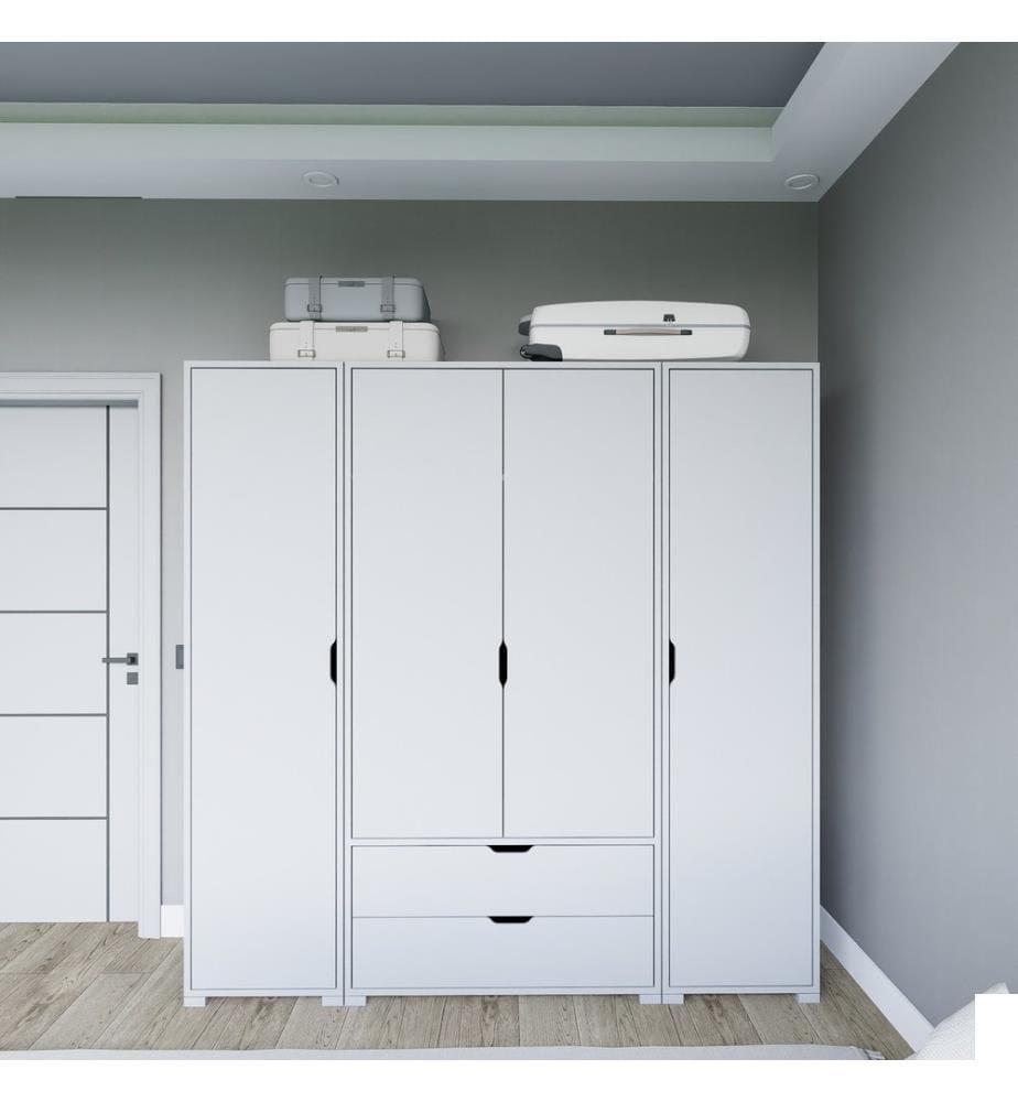 Armoire, blanc mat, panneau de particules 100 % mélaminé