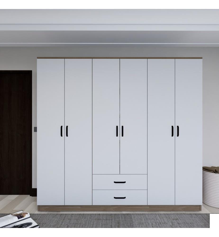 Armoire, noyer clair, panneau de particules 100 % mélaminé