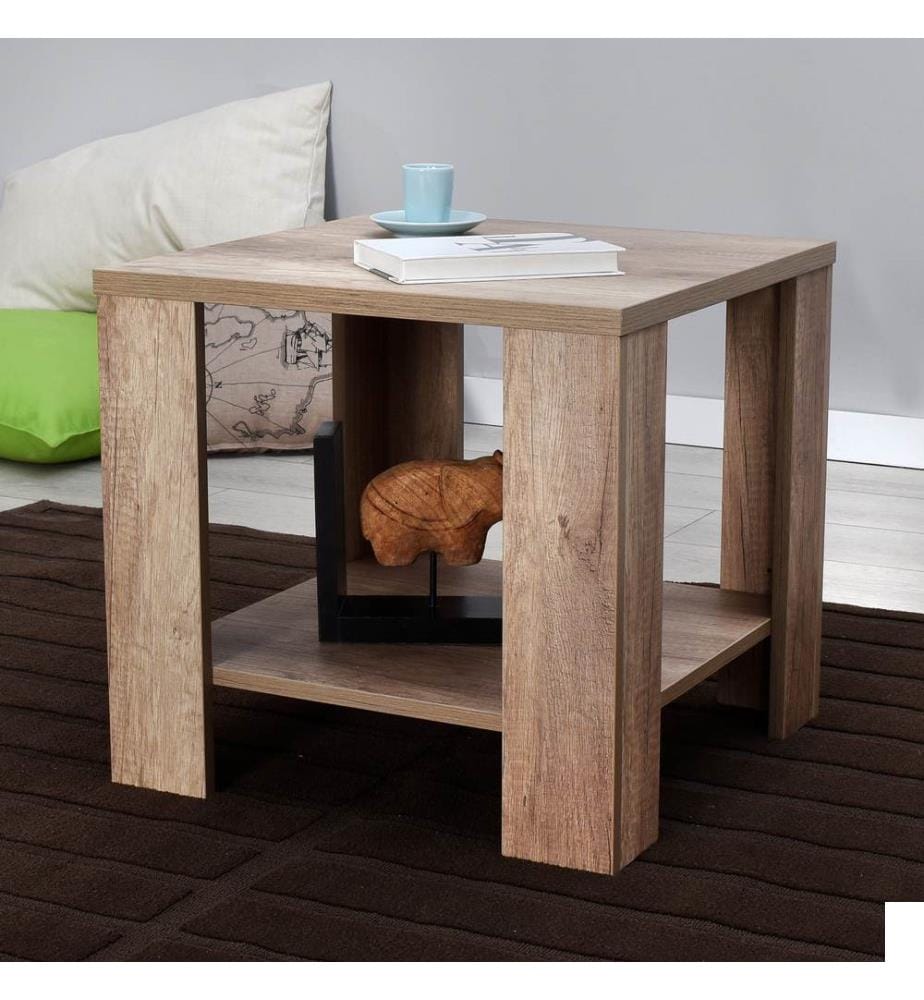 Table basse, taupe, PANNEAU DE PARTICULES 100 % REVÊTU DE MÉLAMINE