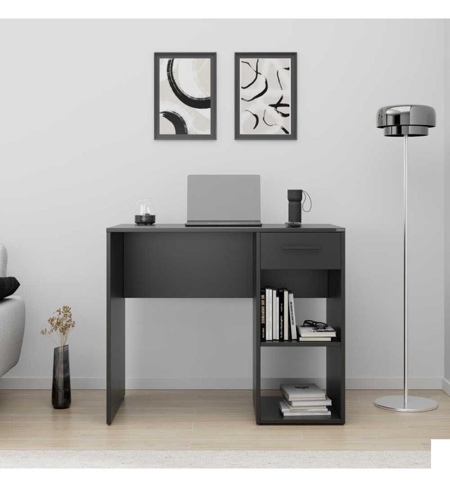 Bureau, anthracite, PANNEAU DE PARTICULES 100 % MÉLAMINÉ
