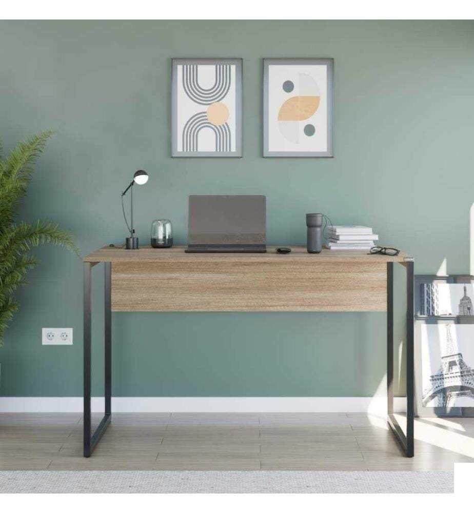 Bureau, noyer clair, 100 % PANNEAU DE PARTICULES REVÊTU DE MÉLAMINE