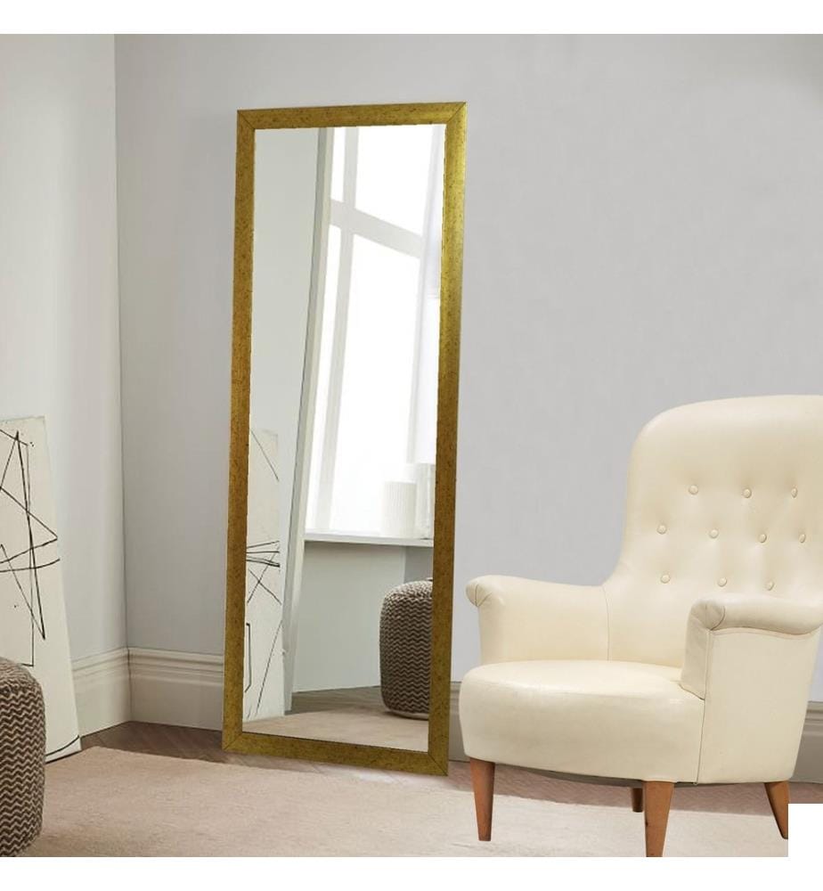 Miroir de cheval, doré, plastique