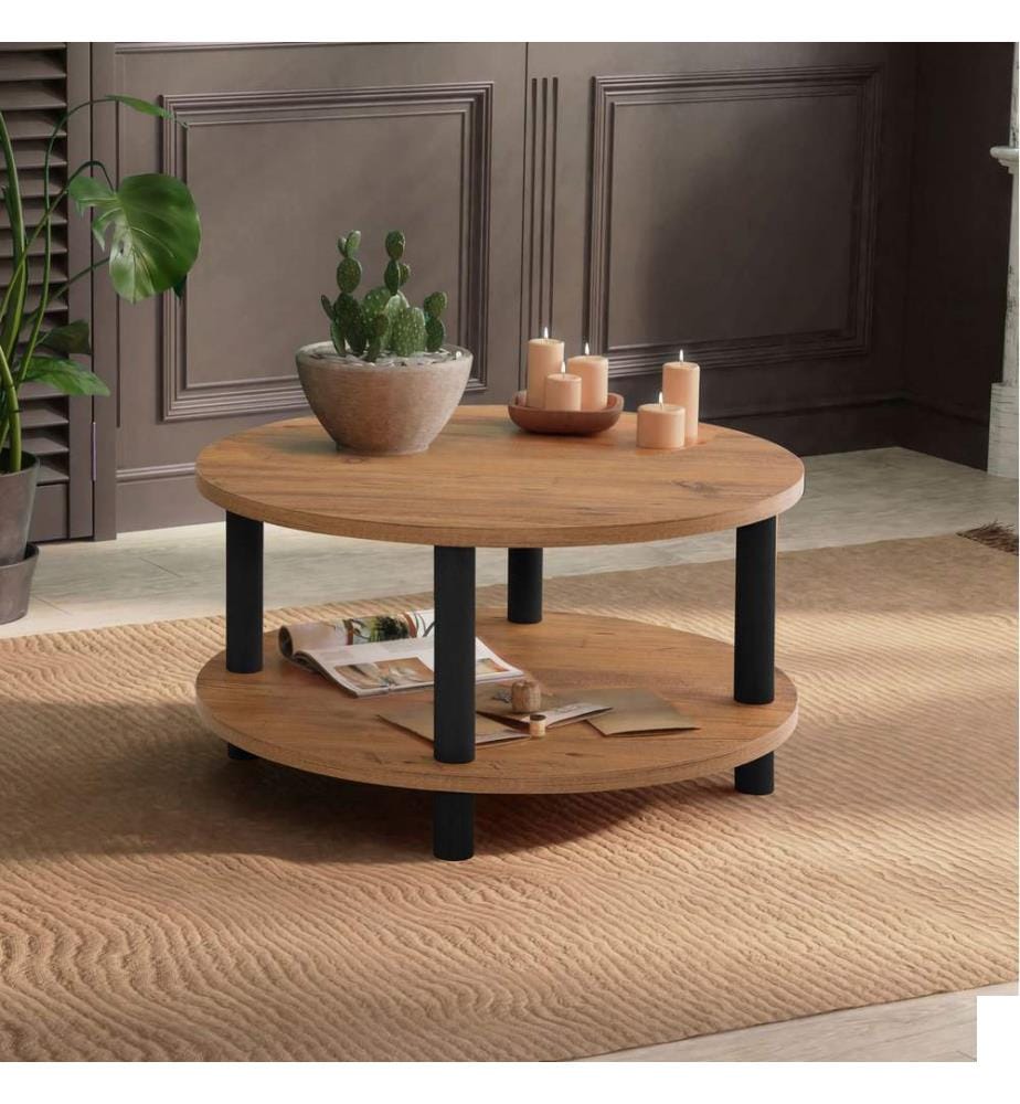 Noirs, Tables Basses, Assiette De Particules Enrobée De Mélamine