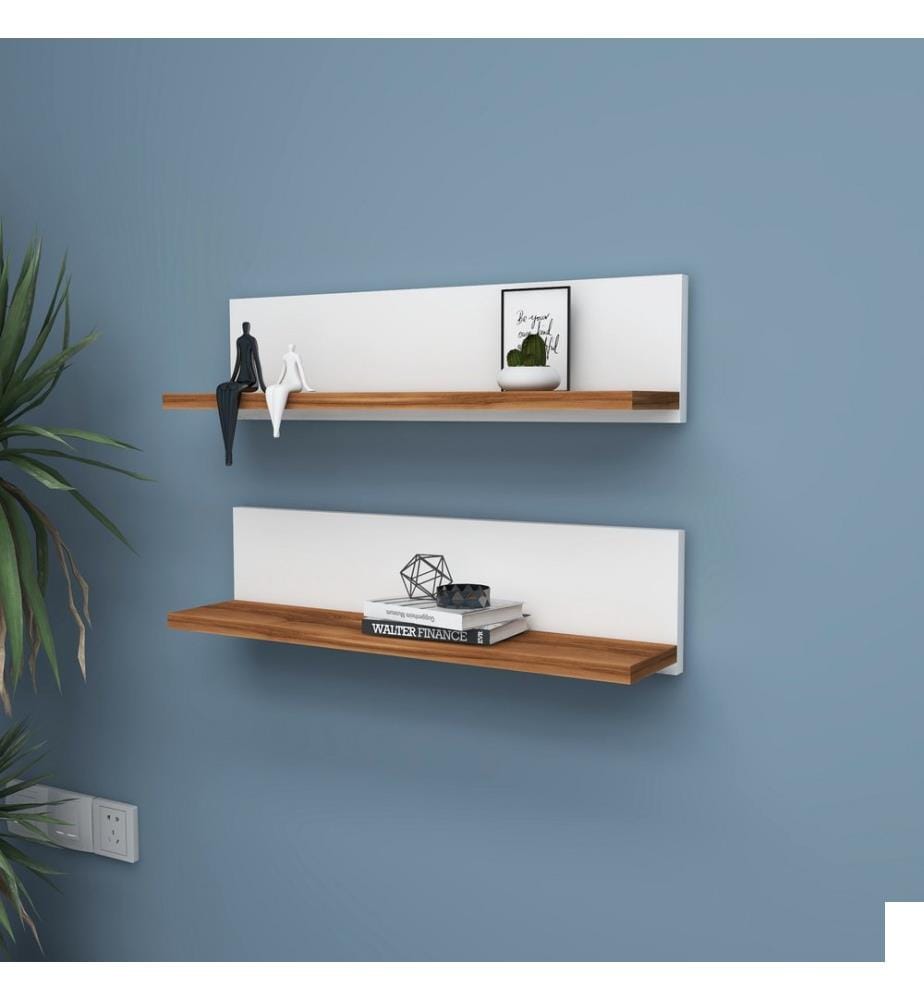 Etagère murale, blanc, panneau de particules mélaminé