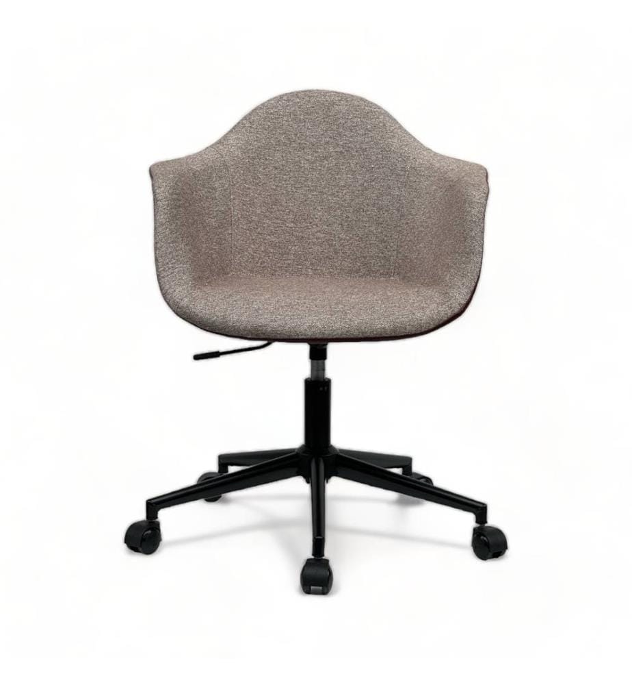 Chaise de bureau, rouge écarlate, crème, tapisserie d'ameublement : 50% polyester - 50% PVC, pieds en métal