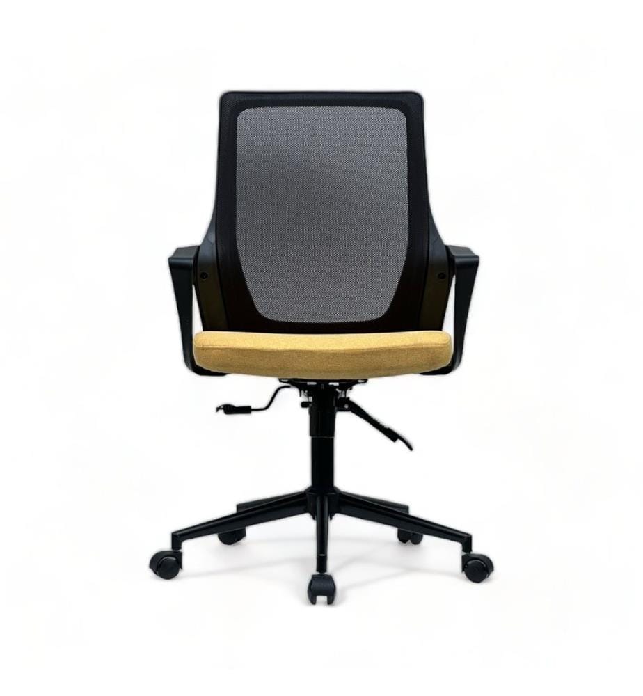 Chaise de bureau, jaune, rembourrage : Polyester