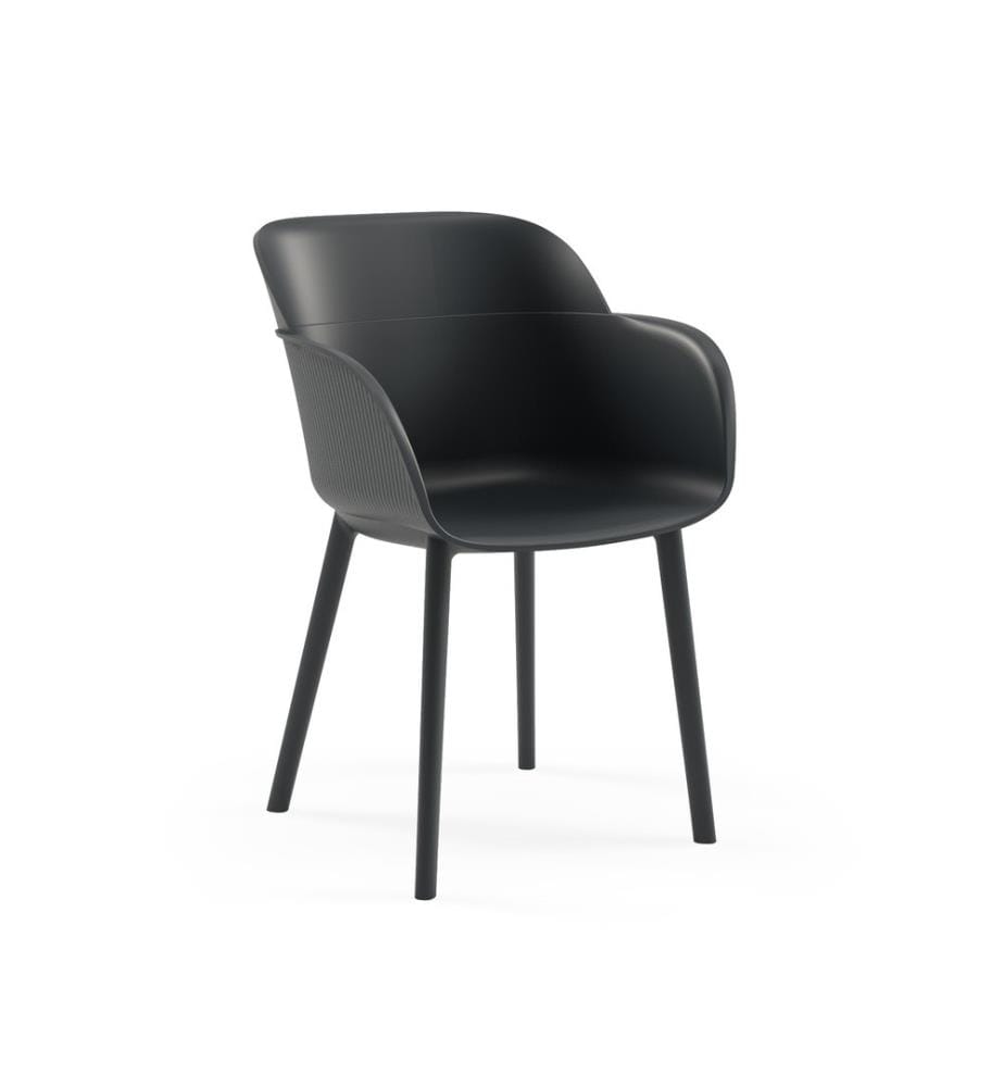 Ensemble de chaises, 2 pièces, Anthracite, 100% polypropylène