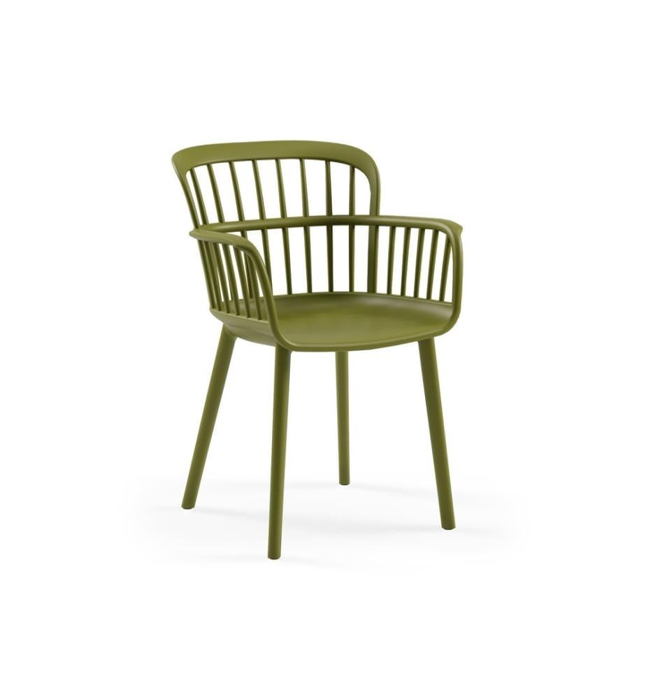 Ensemble de chaises, 2 pièces, Khaki, 100% polypropylène