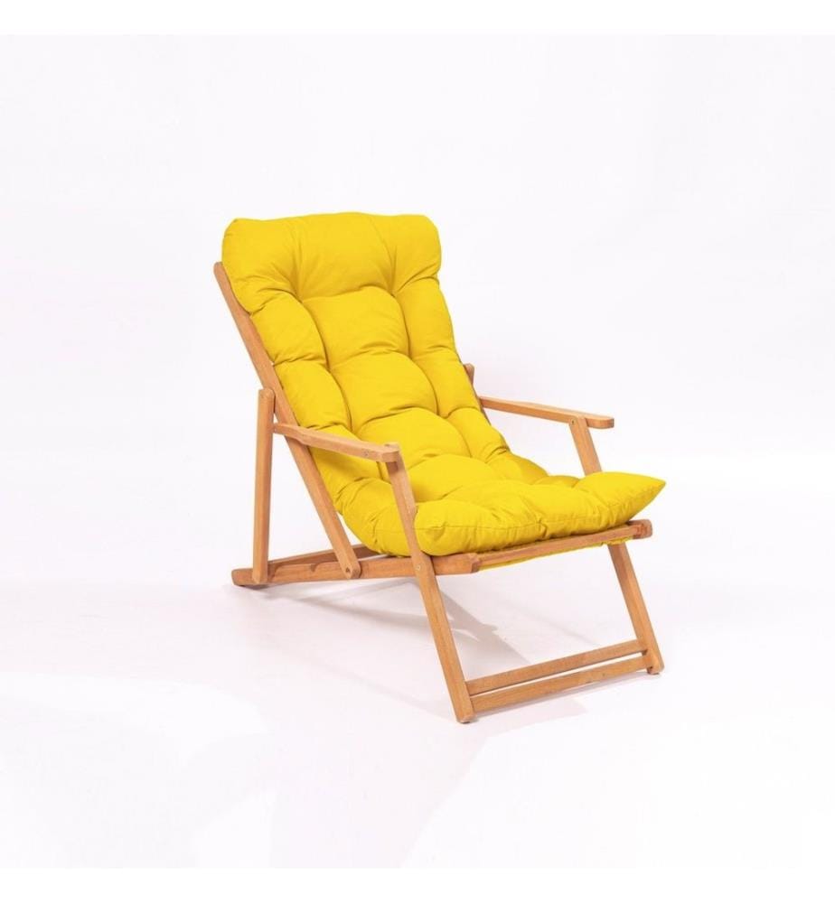 Chaise de jardin, jaune, naturelle, bois de hêtre