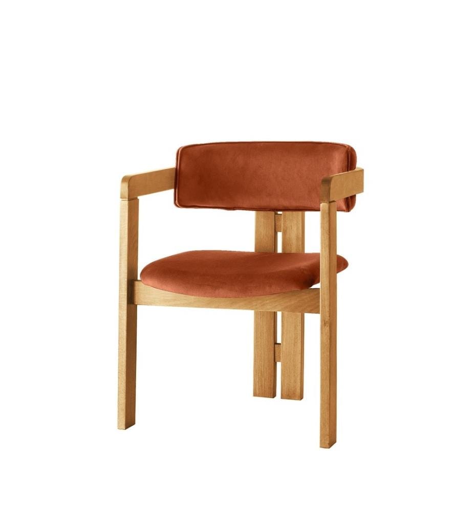 Chaise, Chêne, Rouge tuile, Cadre : Bois