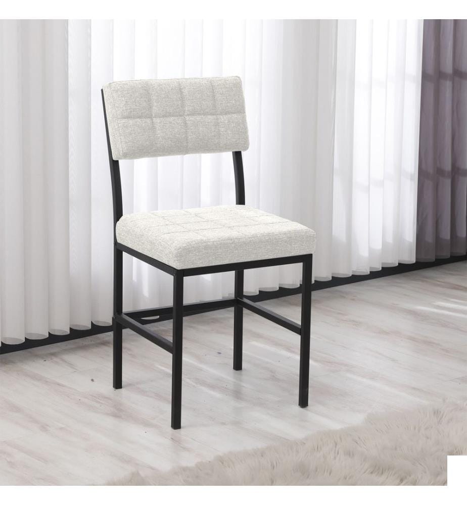 Chaise, crème, structure : 100 % métal