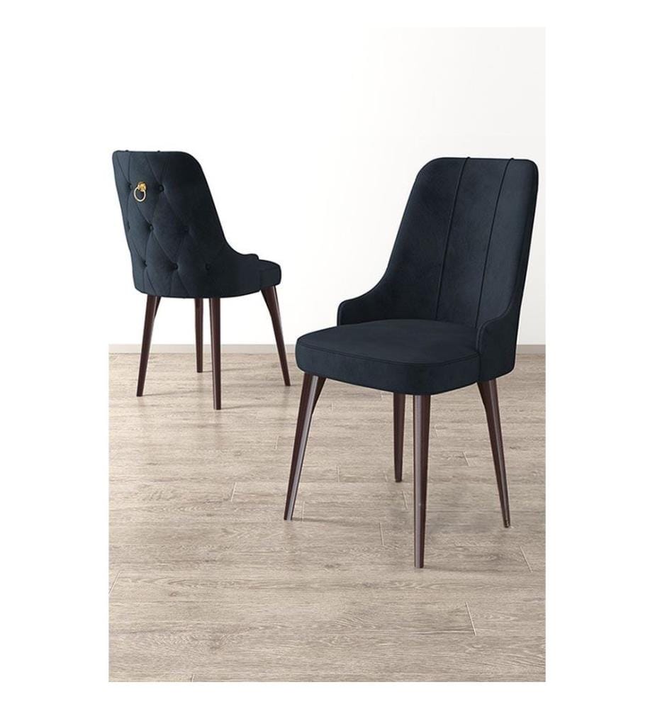Ensemble de chaises, 2 pièces, anthracite, marron, structure : 100 % métal, housse : Babyface