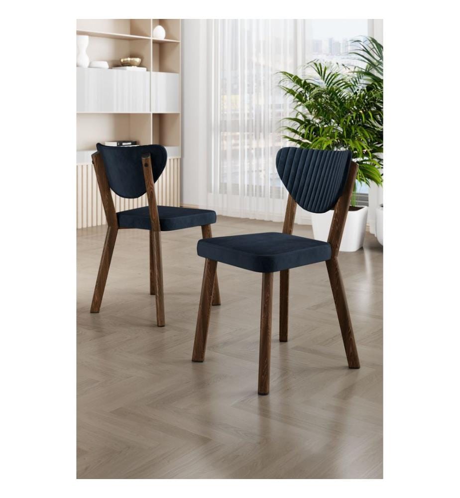 Ensemble de chaises, 4 pièces, anthracite, marron, structure : 100% métal