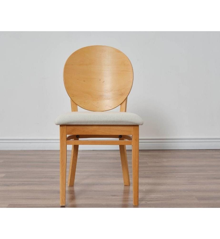 Ensemble de chaises, 2 pièces, chêne, beige, structure : 100 % bois de cornouiller