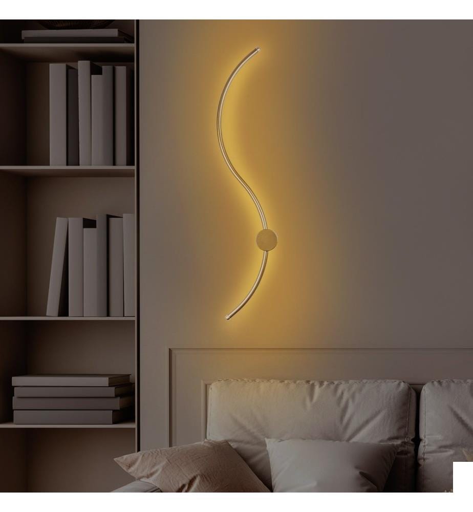 Lampe murale, Gold, corps en métal, socle en métal