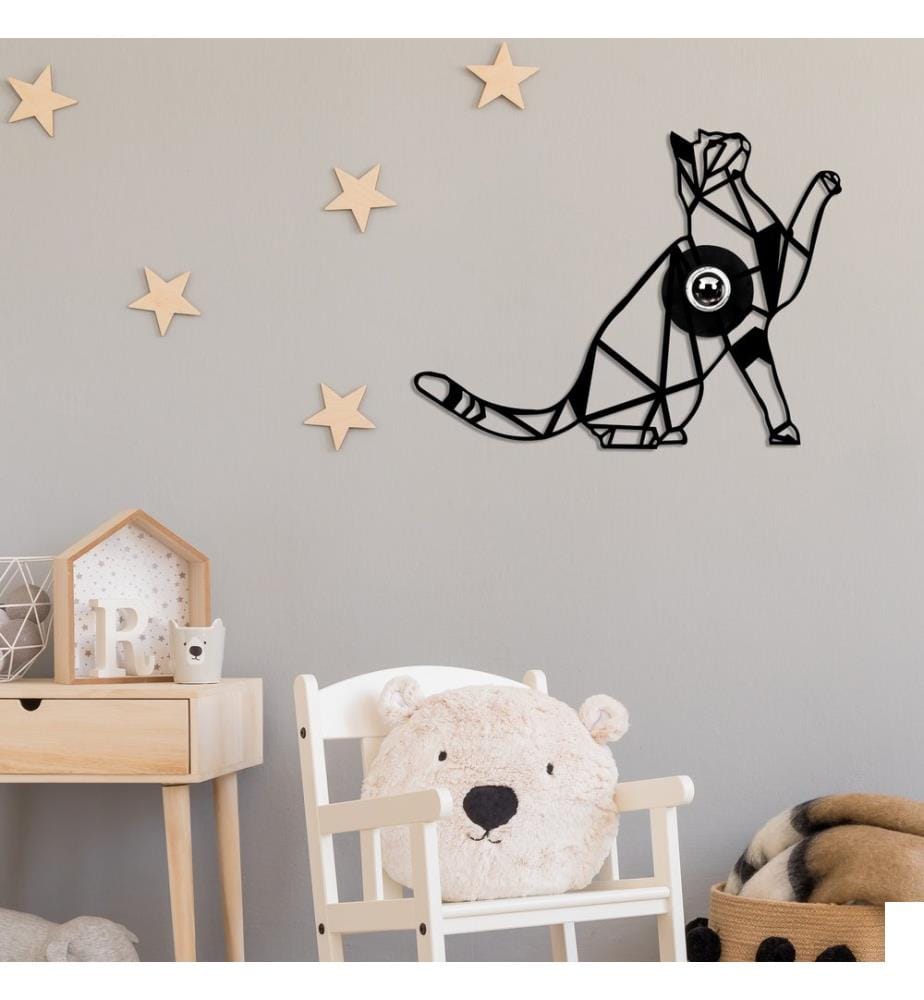 Noir, Lumières Murales, 56 X 12 X 42 cm, Corps MDF