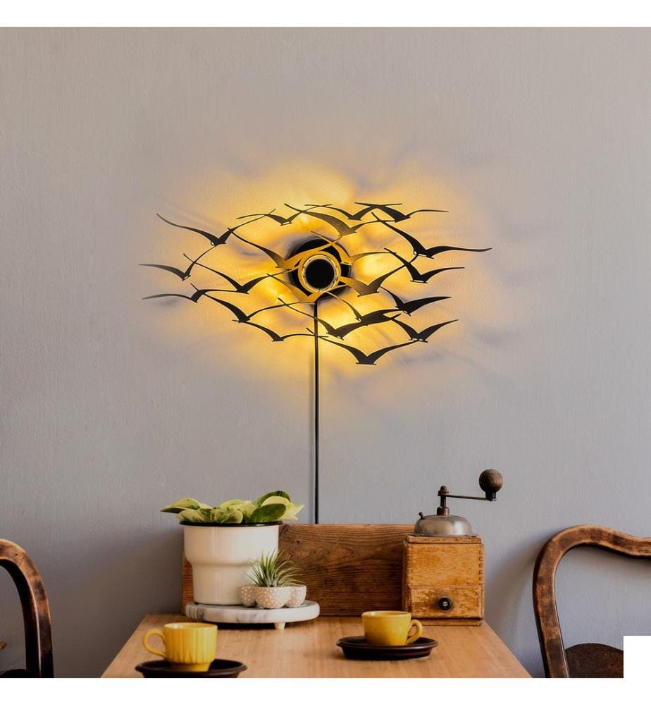 Lampe Murale, Noir, En Métal