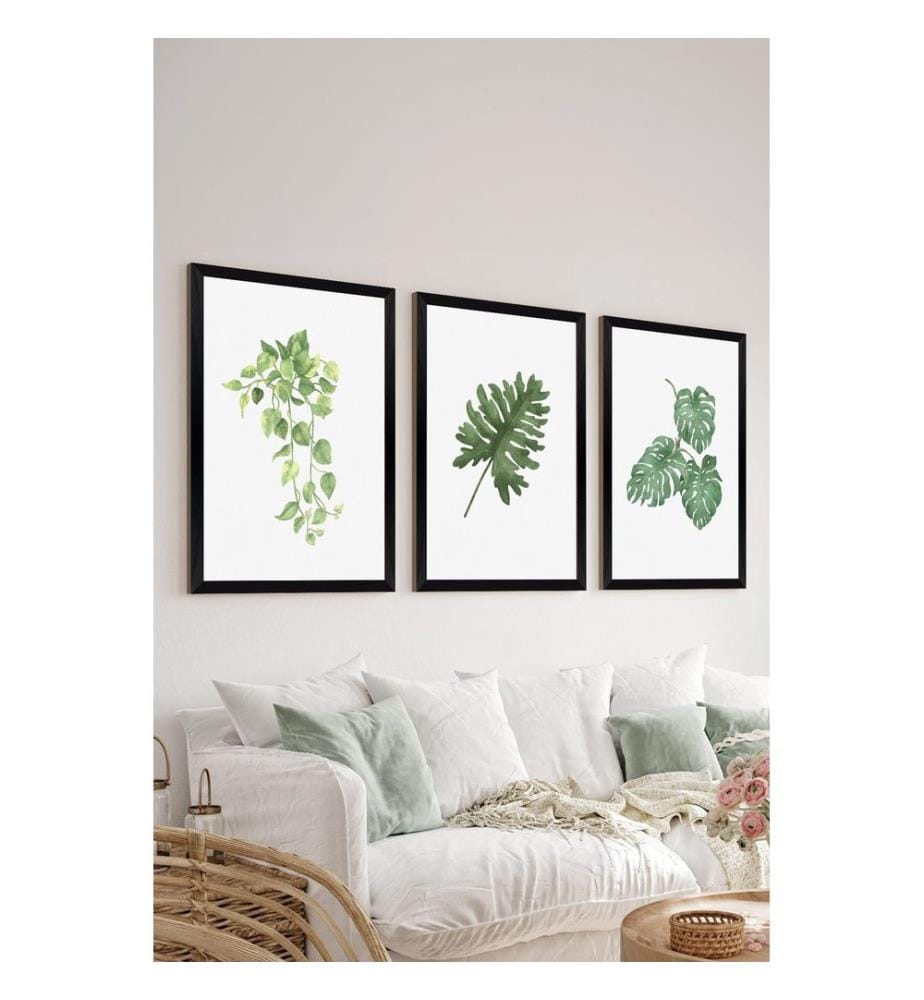 Ensemble de tableaux décoratifs, 3 pièces, multicolore, 100 % MDF