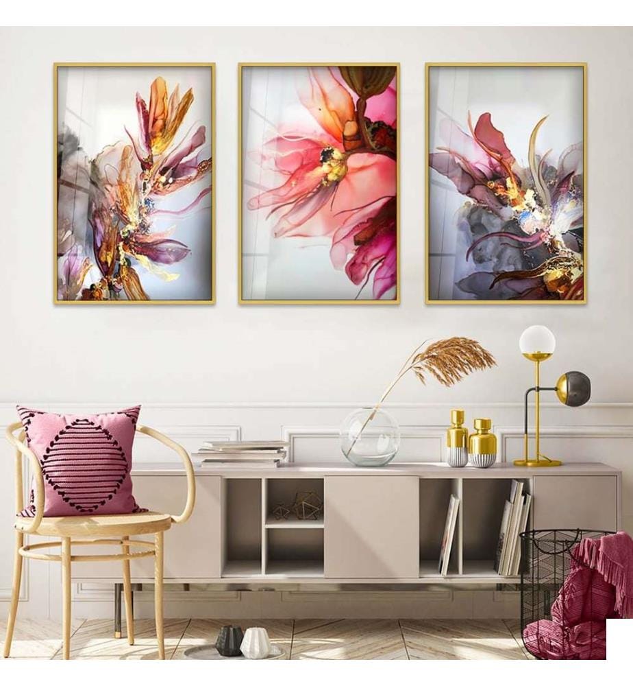 Tableau décoratif en verre trempé, multicolore, 100 % VERRE TREMPÉ, cadre : 100 % ALUMINIUM