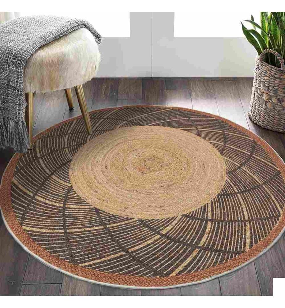 Tapis, 110 x 110, , Crème, 70% Coton - 30% Polyester, Semelle en coton