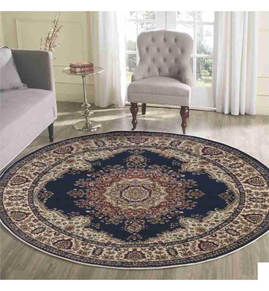 Tapis, 90 x 90, , Navy Blue, 70% Coton - 30% Polyester, Semelle en coton