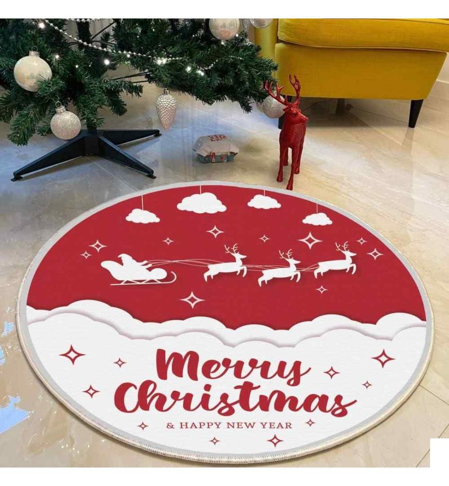 Tapis, 90 cm, , Rouge, Blanc, 70% Coton - 30% Polyester, 1450 gr-m²,